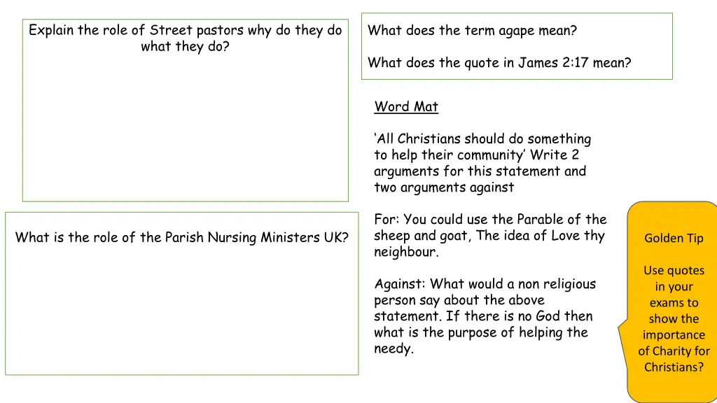 explain the role of street pastors why do they