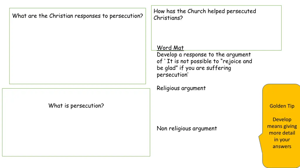 how has the church helped persecuted christians