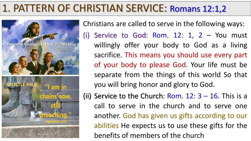 1 pattern of christian service romans 12 1 2