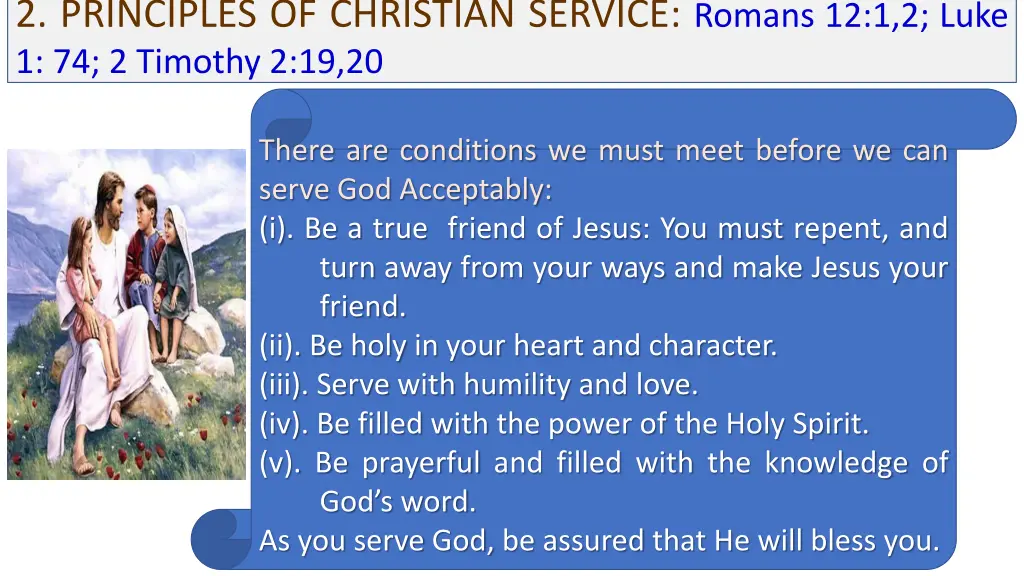 2 principles of christian service romans