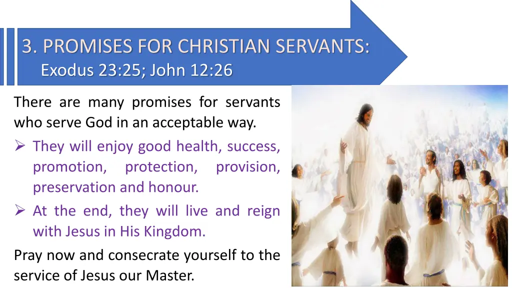 3 promises for christian servants exodus