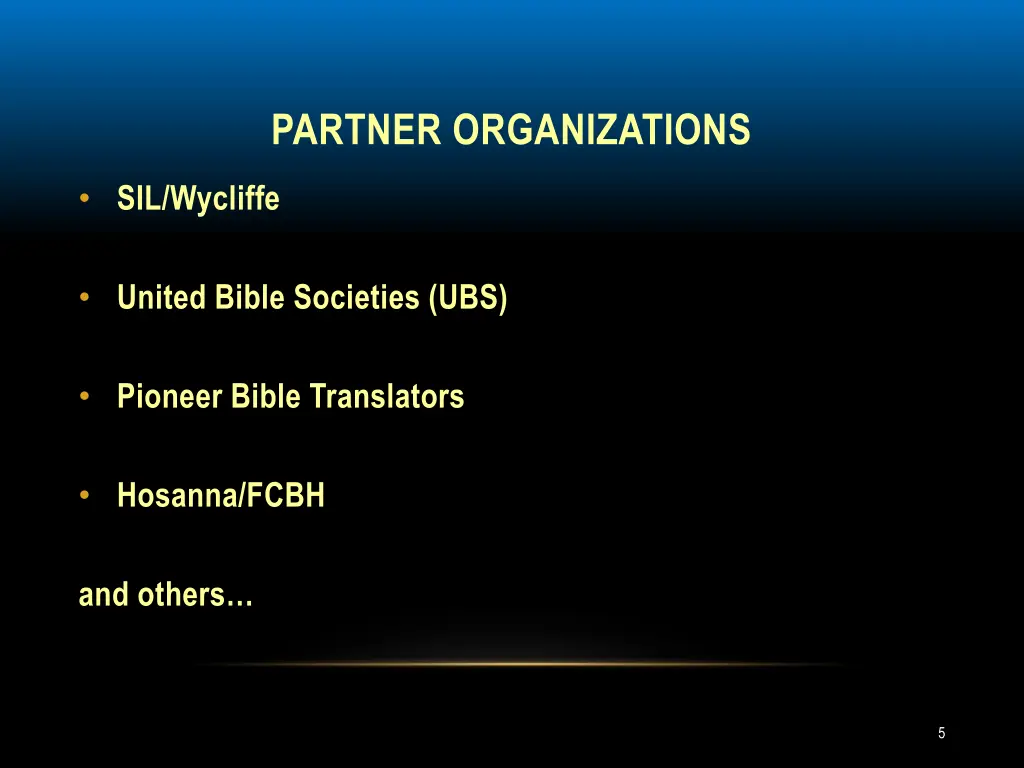 partner organizations