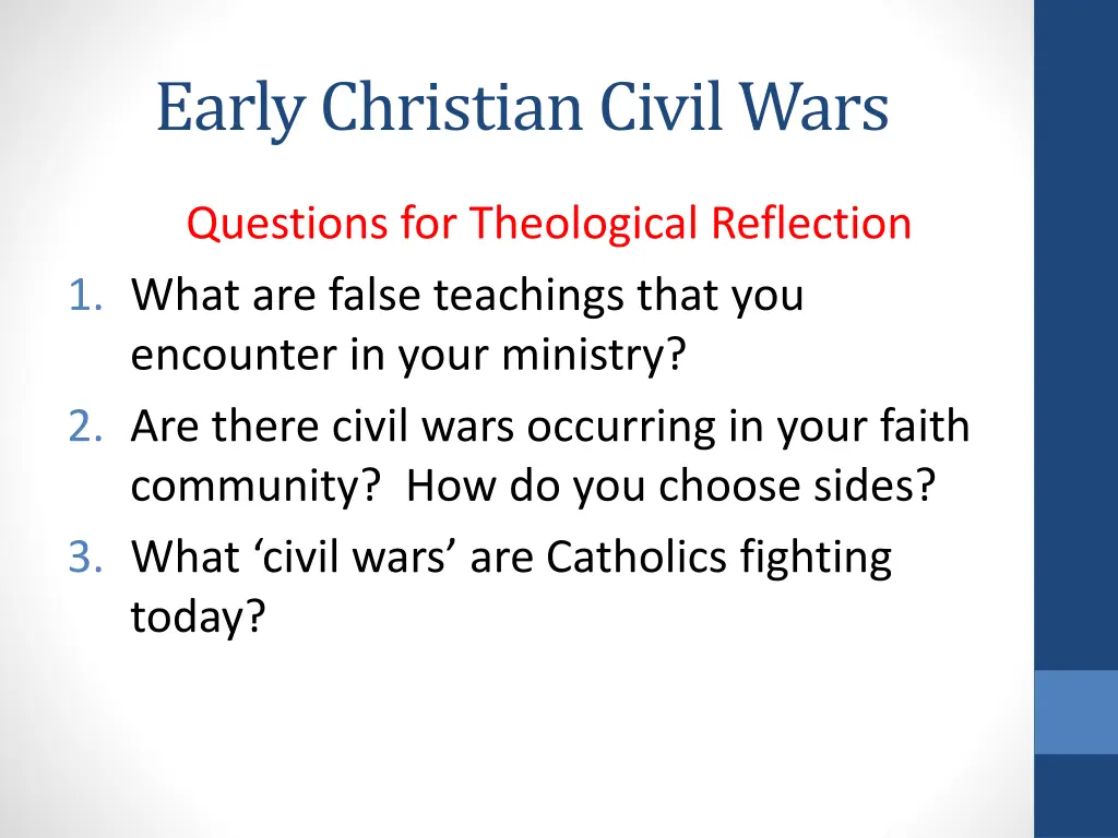 early christian civil wars 1