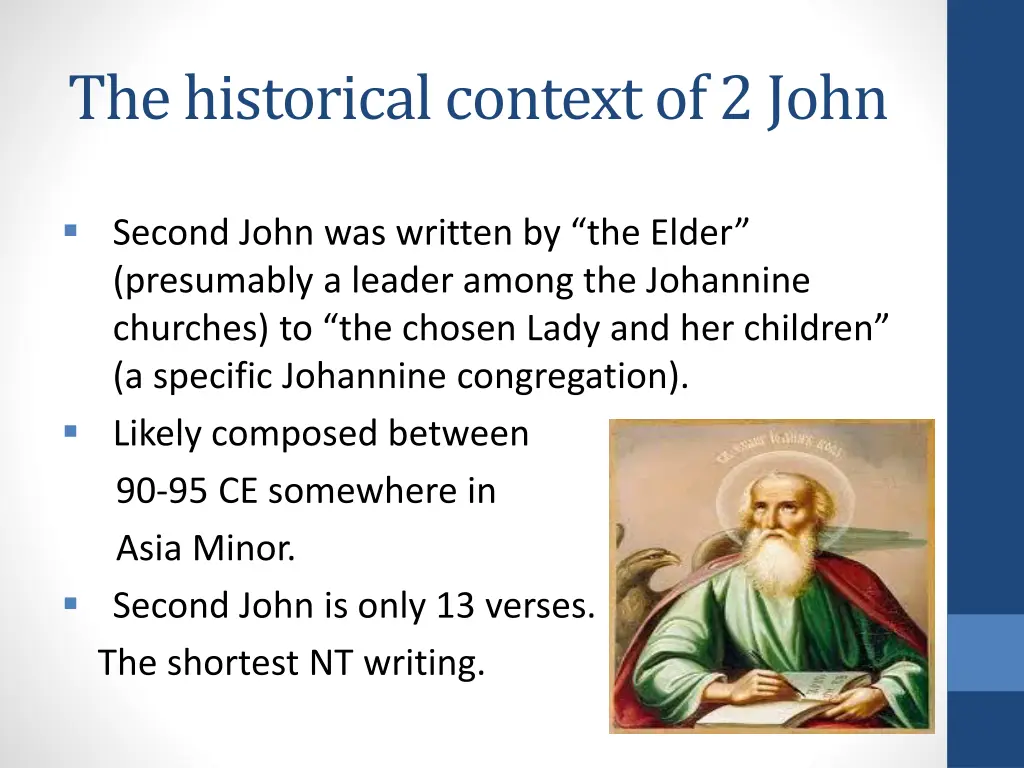 the historical context of 2 john