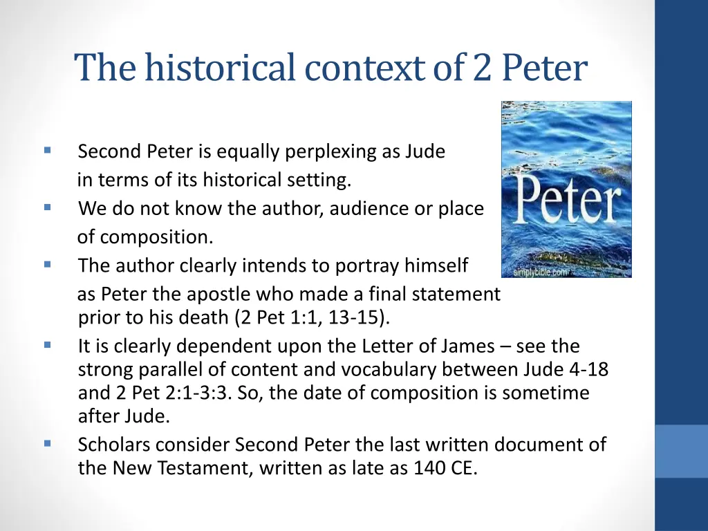 the historical context of 2 peter