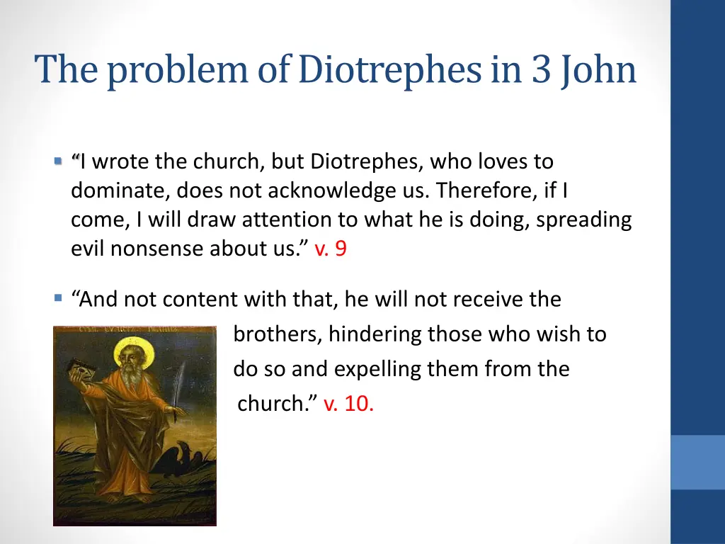 the problem of diotrephes in 3 john