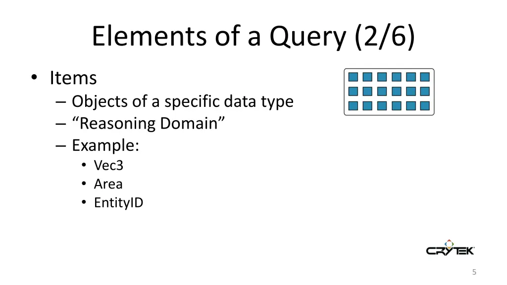 elements of a query 2 6