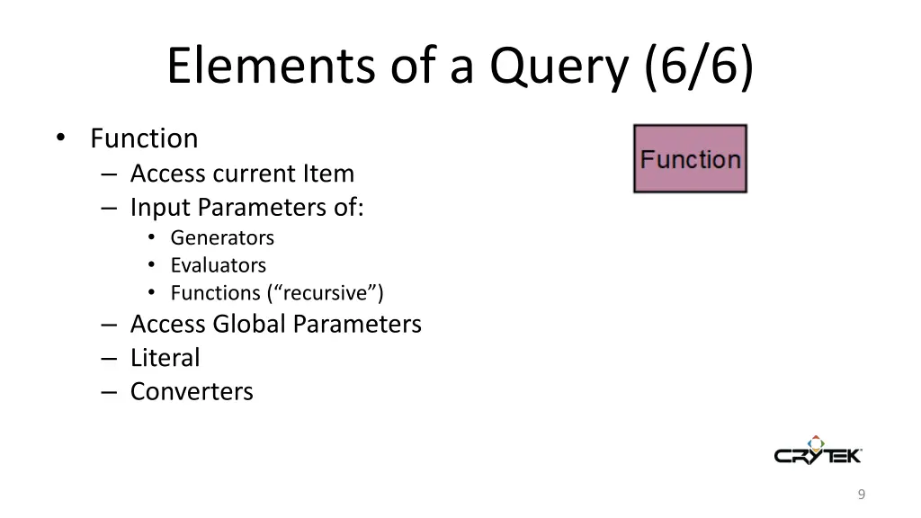 elements of a query 6 6