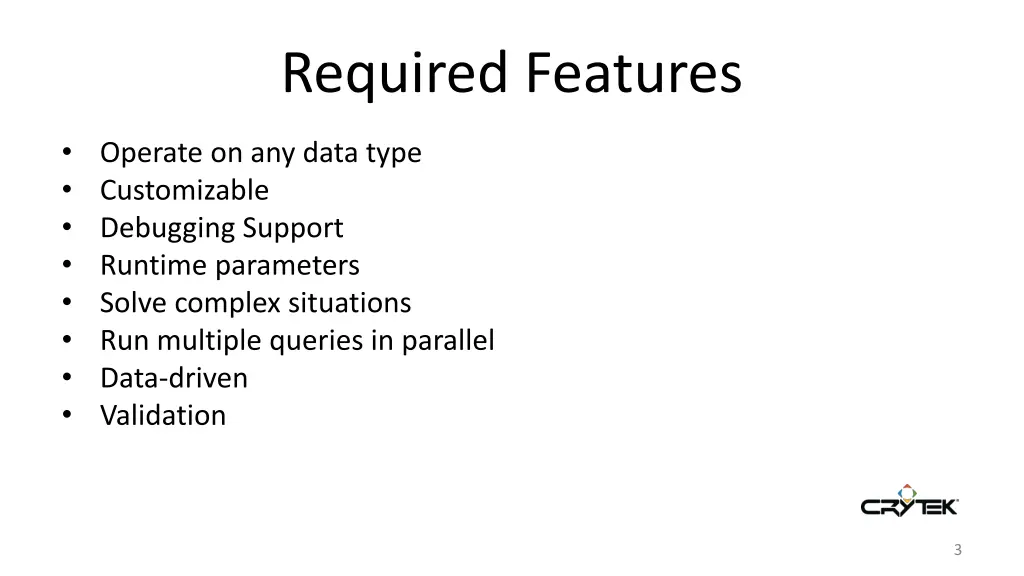 required features