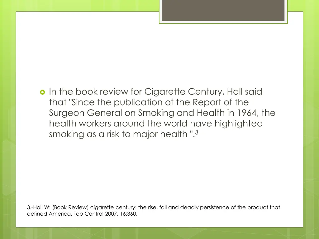 in the book review for cigarette century hall