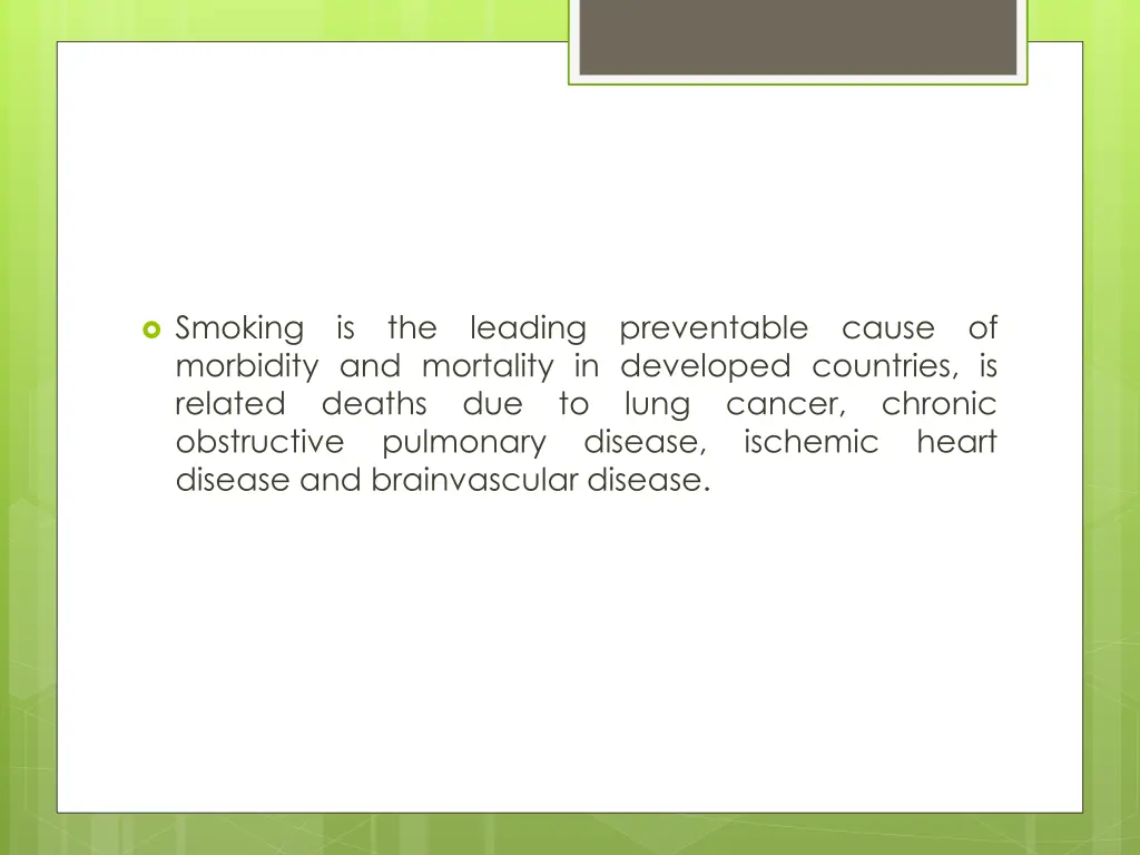 smoking morbidity and mortality in developed