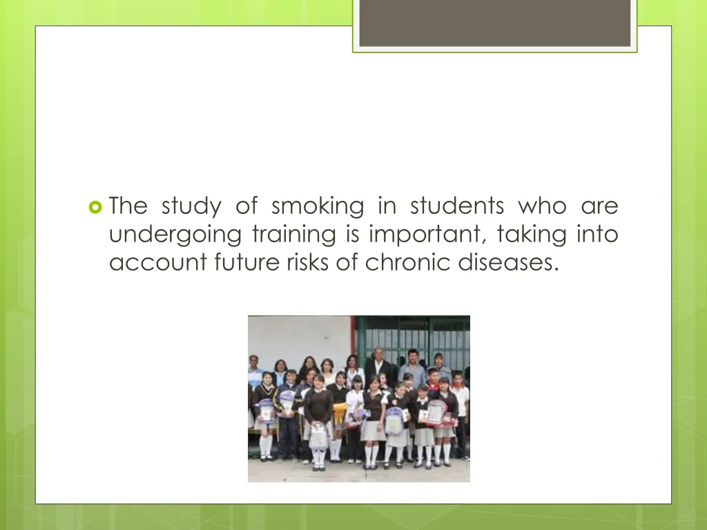 the study of smoking in students