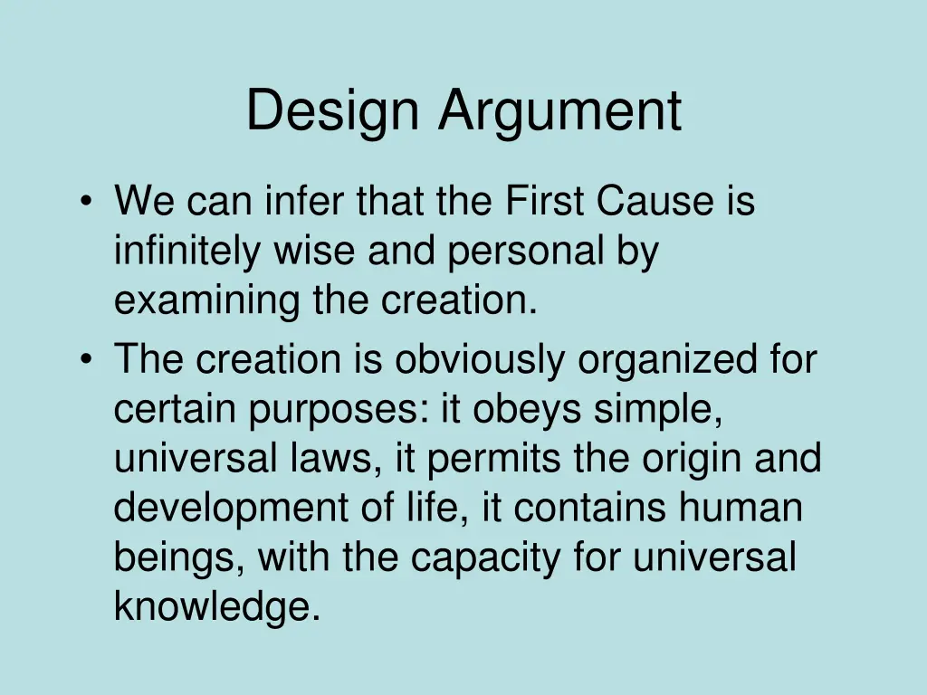 design argument