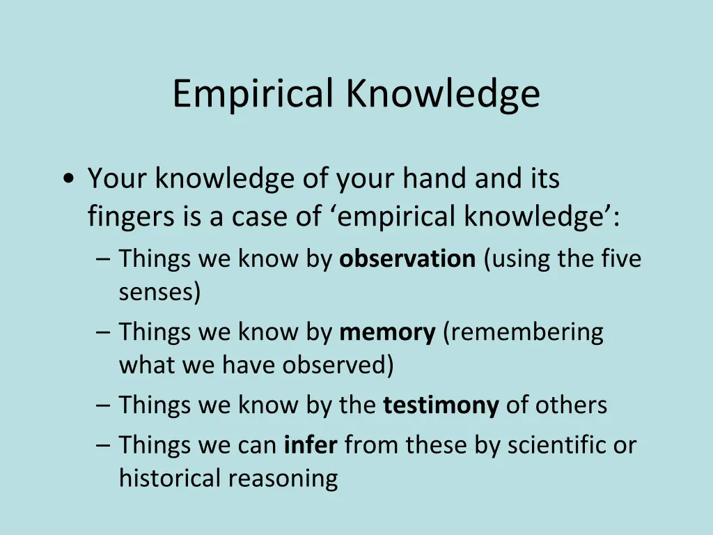 empirical knowledge