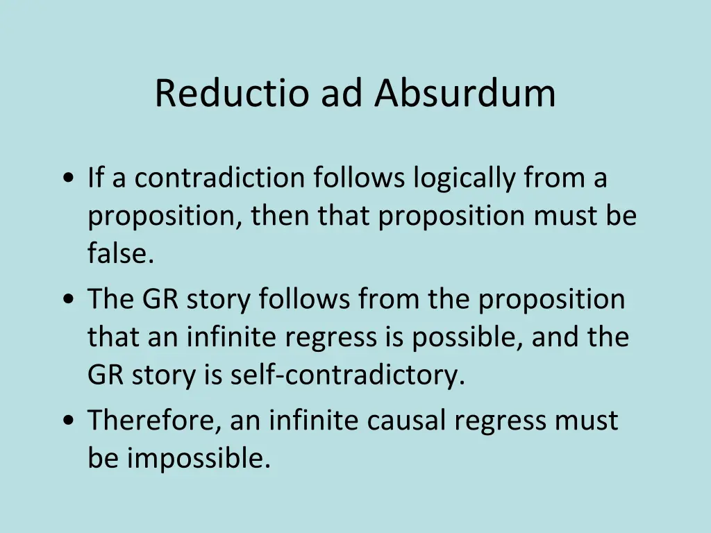 reductio ad absurdum