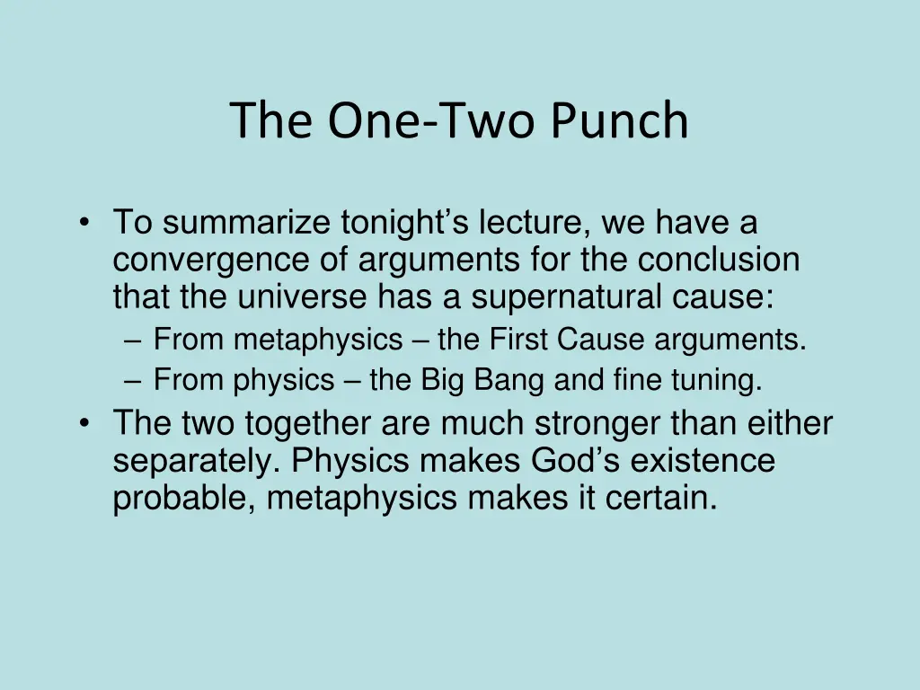 the one two punch