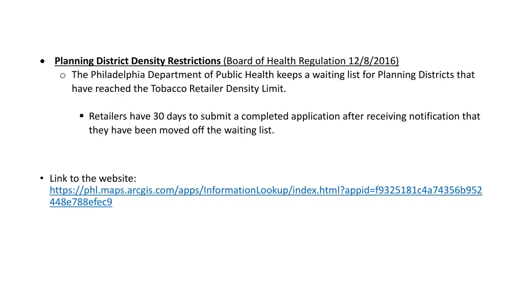 planning district density restrictions board