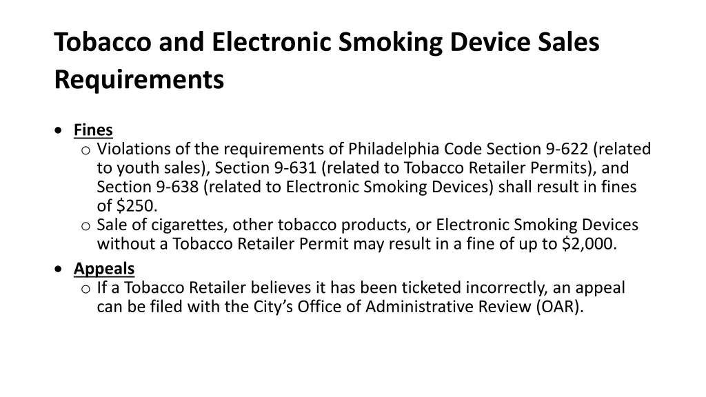 tobacco and electronic smoking device sales 1