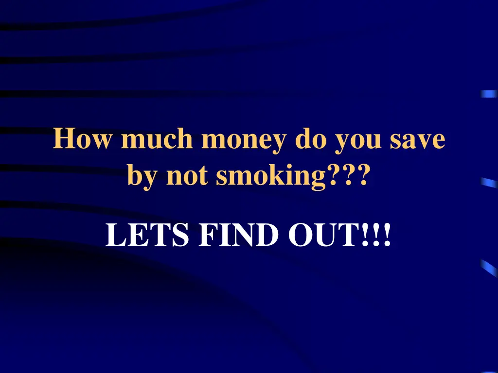 how much money do you save by not smoking