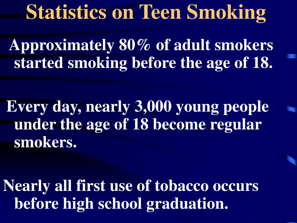 statistics on teen smoking