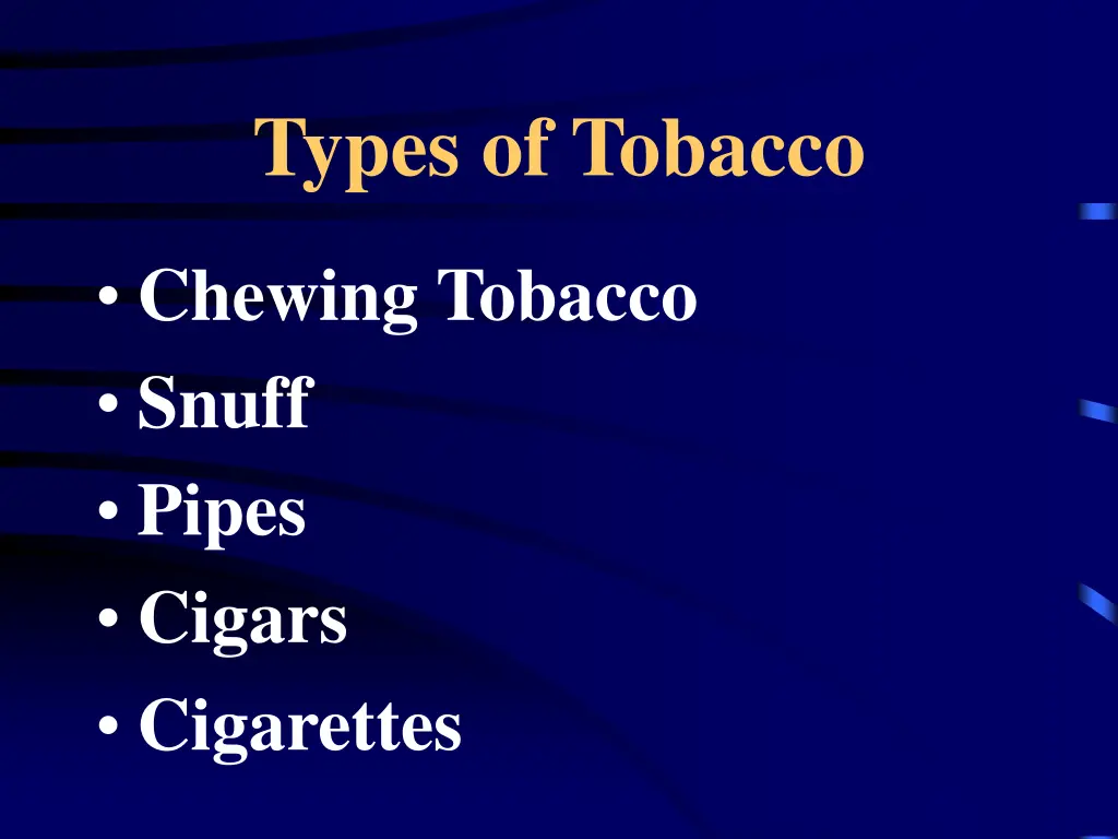 types of tobacco