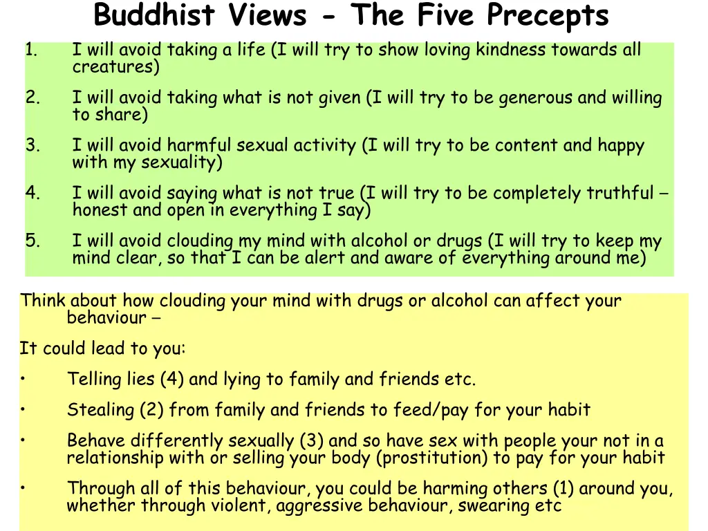 buddhist views the five precepts 1