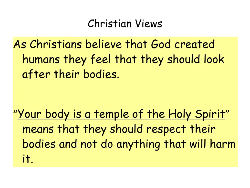 christian views