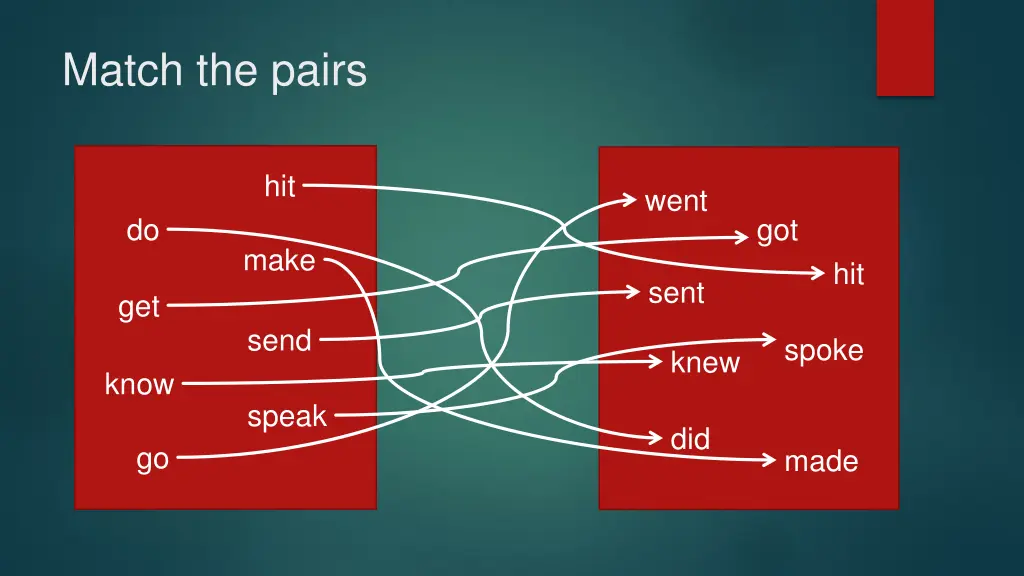 match the pairs