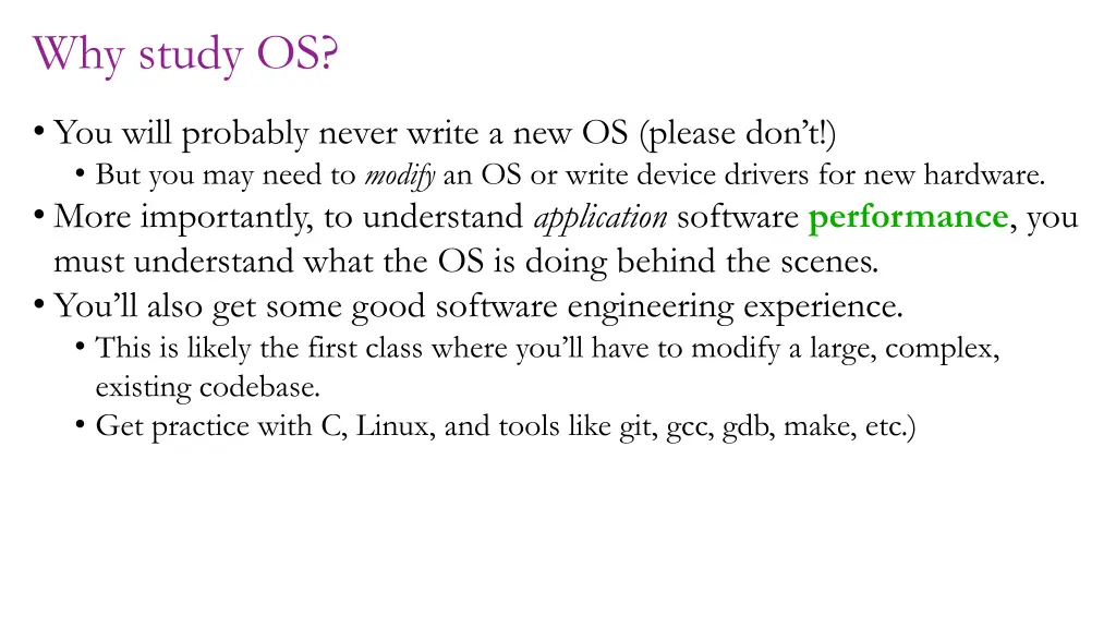 why study os