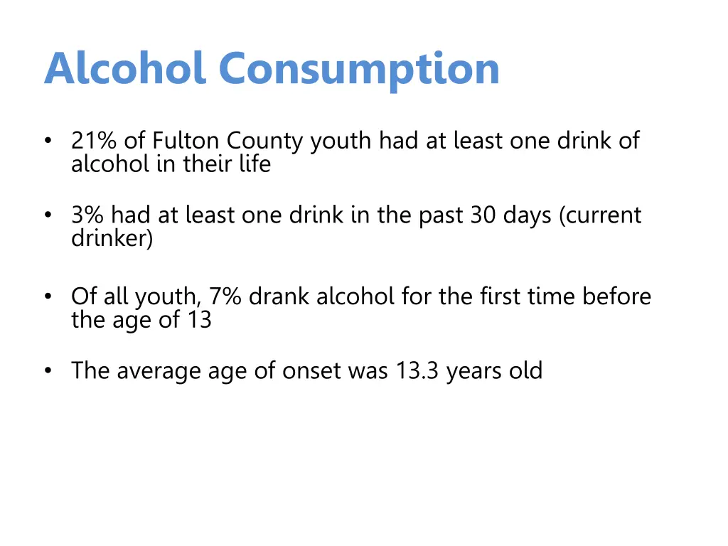 alcohol consumption