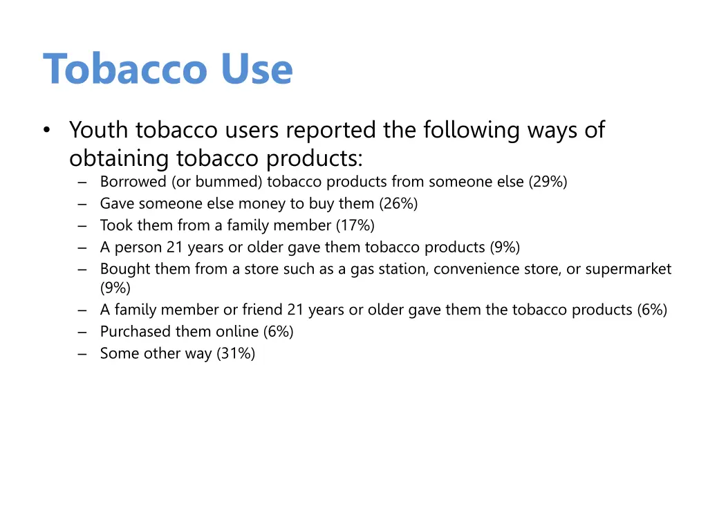 tobacco use 5