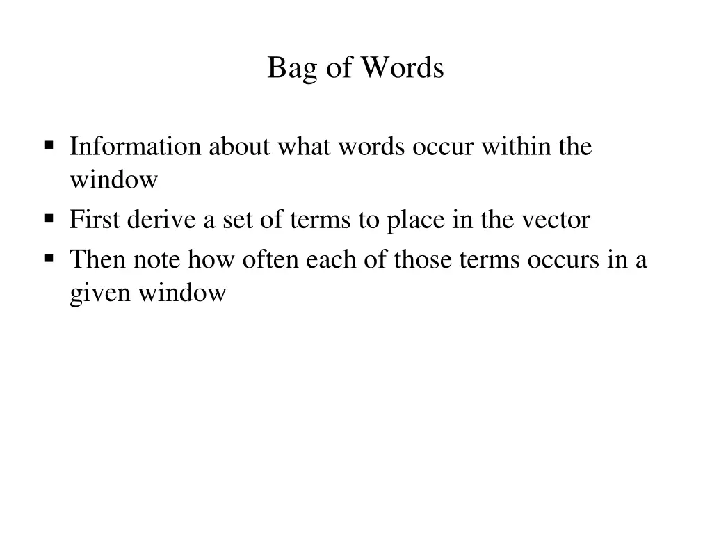 bag of words