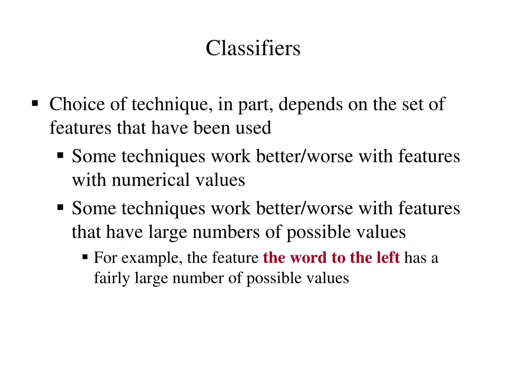 classifiers 1