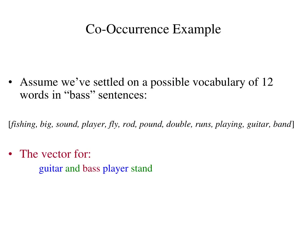 co occurrence example