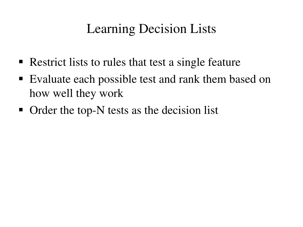 learning decision lists