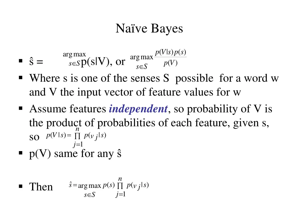 na ve bayes