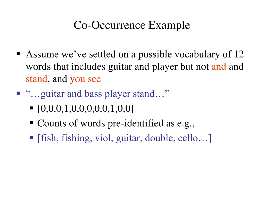 co occurrence example