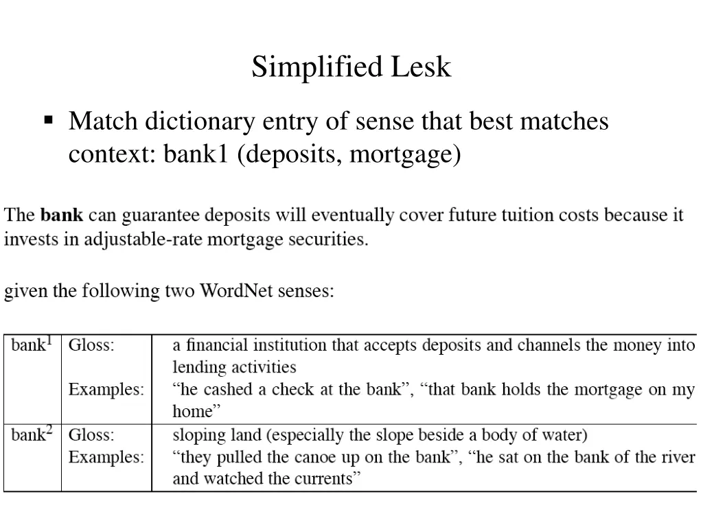 simplified lesk 1