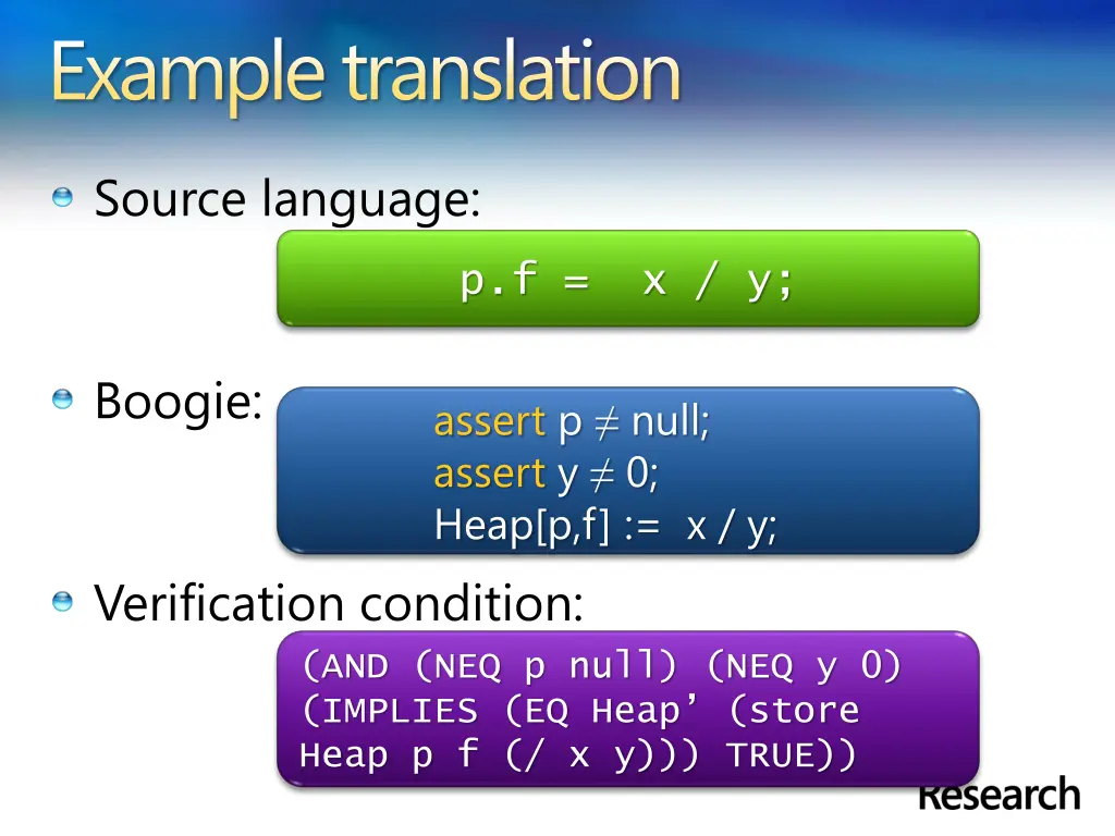 example translation