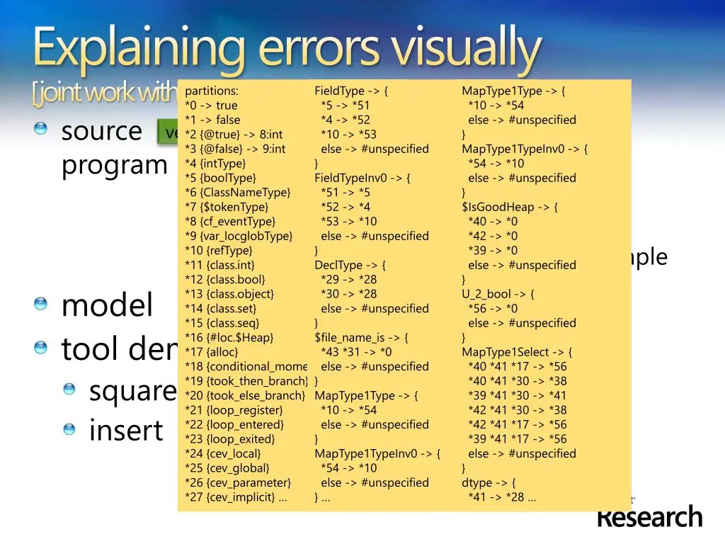 explaining errors visually joint work with claire