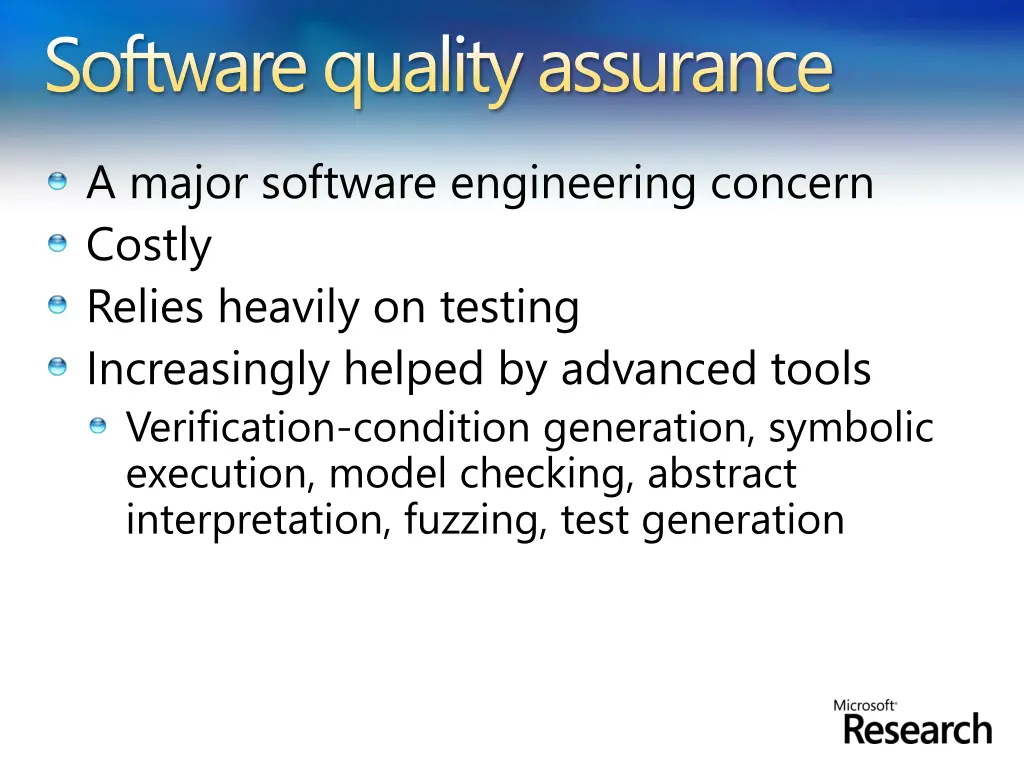 software quality assurance