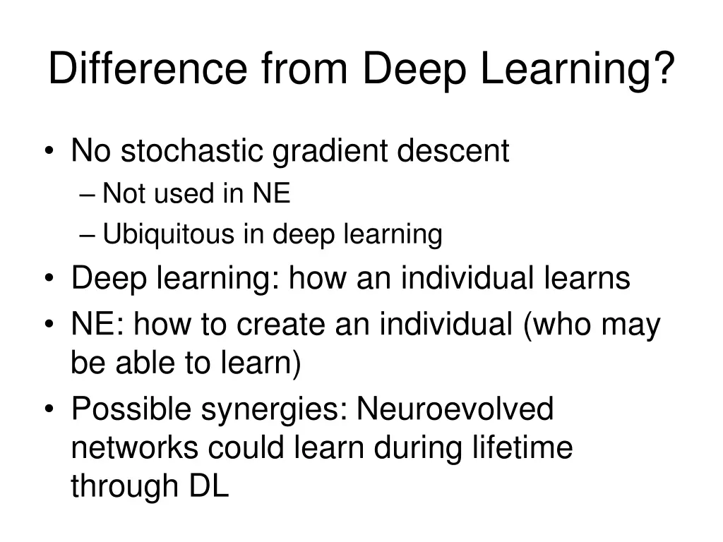 difference from deep learning