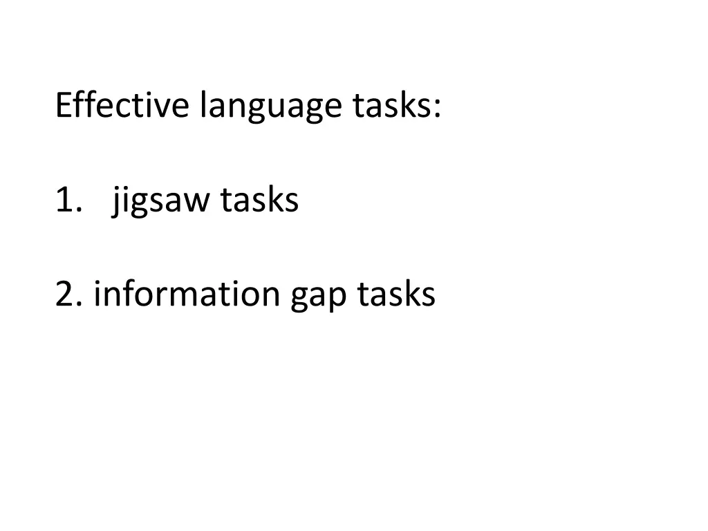 effective language tasks