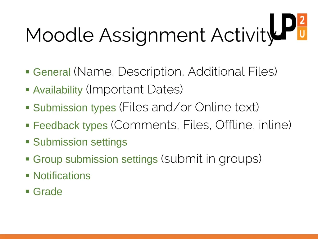 moodle assignment activity