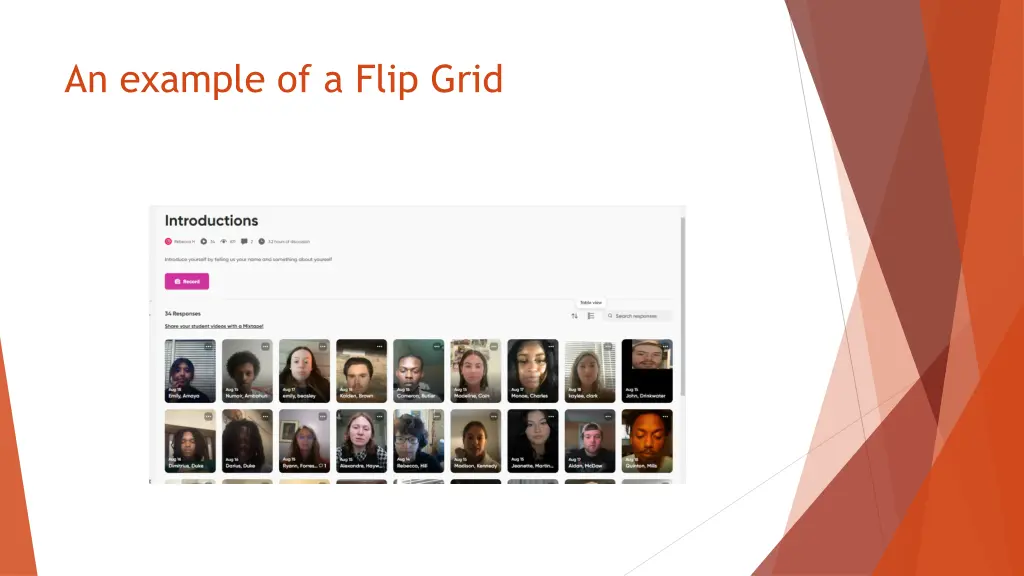 an example of a flip grid