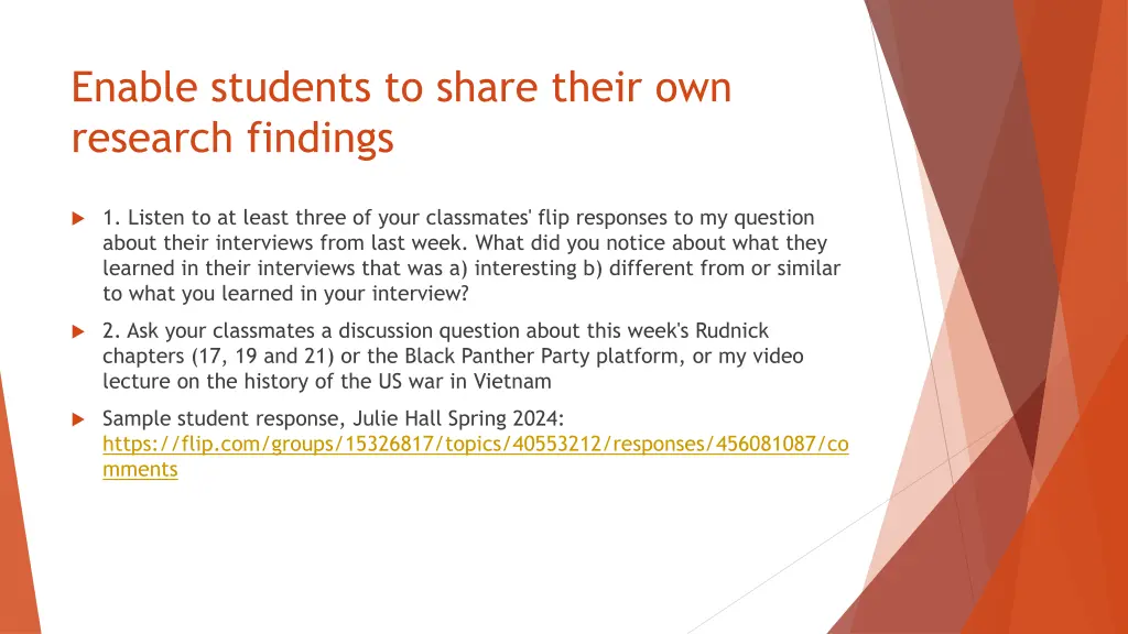 enable students to share their own research