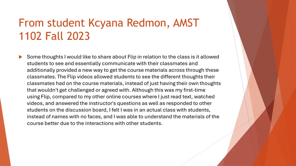 from student kcyana redmon amst 1102 fall 2023