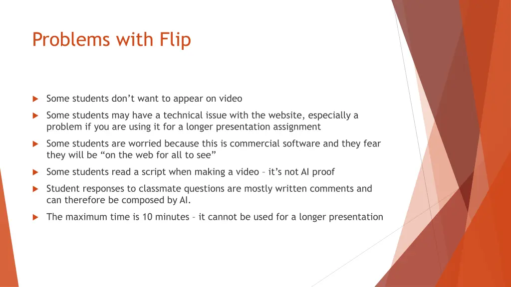 problems with flip