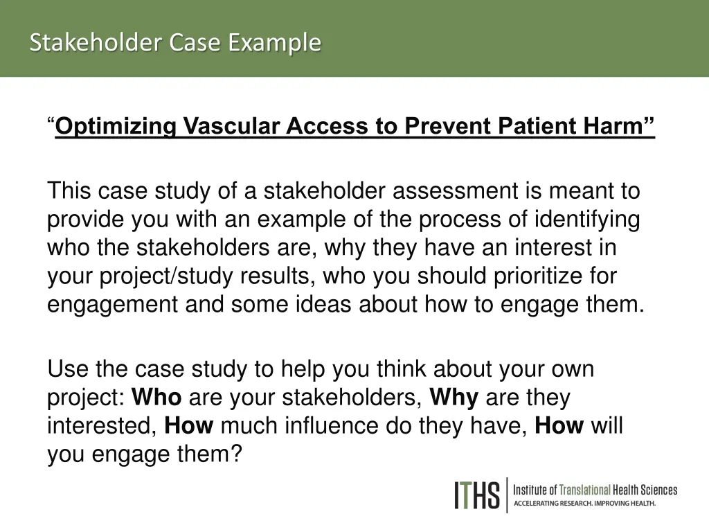 stakeholder case example