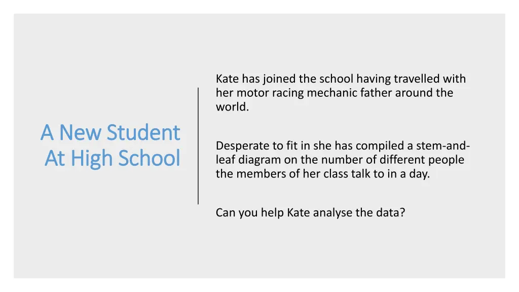 kate has joined the school having travelled with